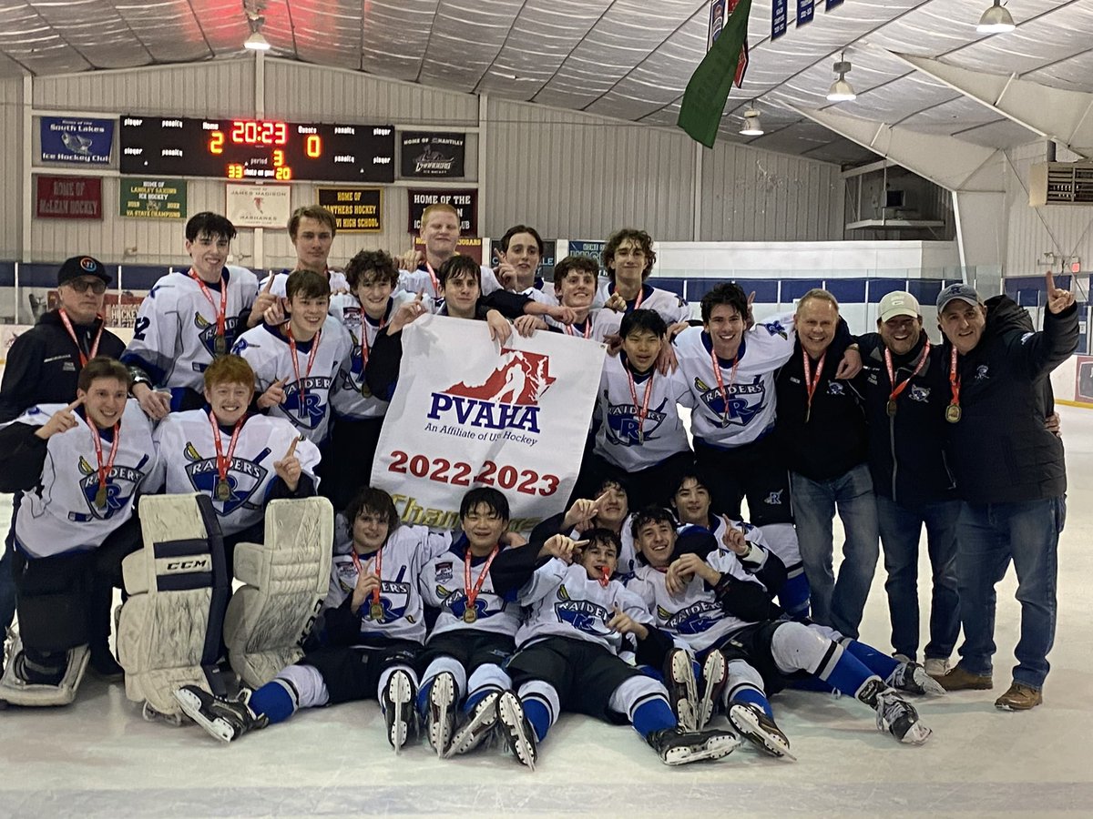 Raiders 16U Blue - PVAHA Virginia State 16U Champions and heading to USA Hockey National Championships in Amherst, NY!!! Congratulations to our players, coaches &amp; parents!!! #RaiderNation #RoadToNattys #Champs