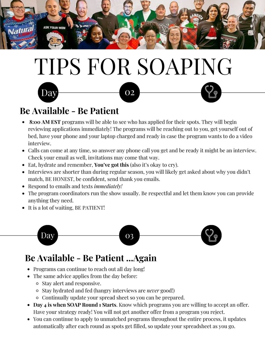 northfloridaem's tweet photo. It’s #Match2023 and we are so proud of all the work you have put in! We want to do everything we can to see you succeed.  For anyone who may need it, here is a comprehensive guide to the SOAP. #MedStudentTwitter #EMbound https://t.co/669rVOhKsA
