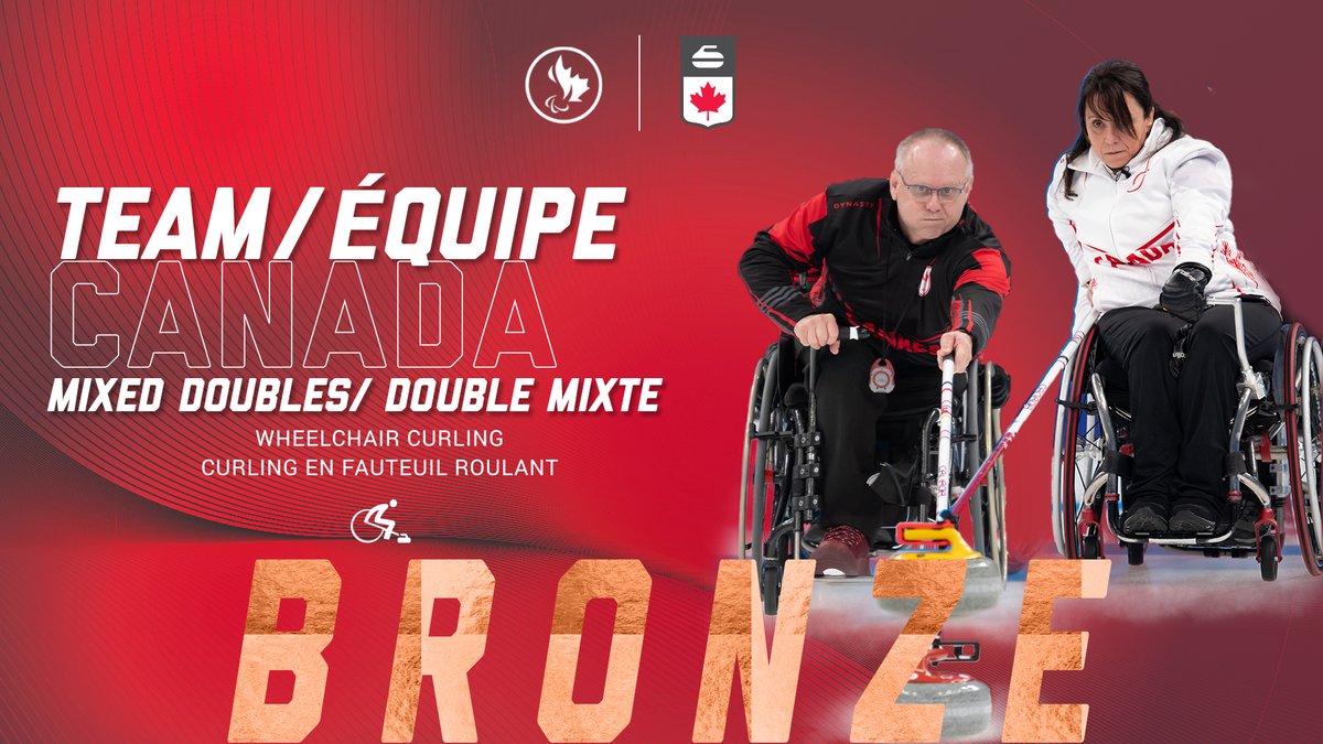 Congratulations to <a href="/CollindaJ/">Collinda Joseph</a> and <a href="/thiessen_dennis/">Dennis Thiessen</a> on their BRONZE medal win against China at the World Wheelchair Curling Championship! 🥉 <a href="/CurlingCanada/">Curling Canada</a>
