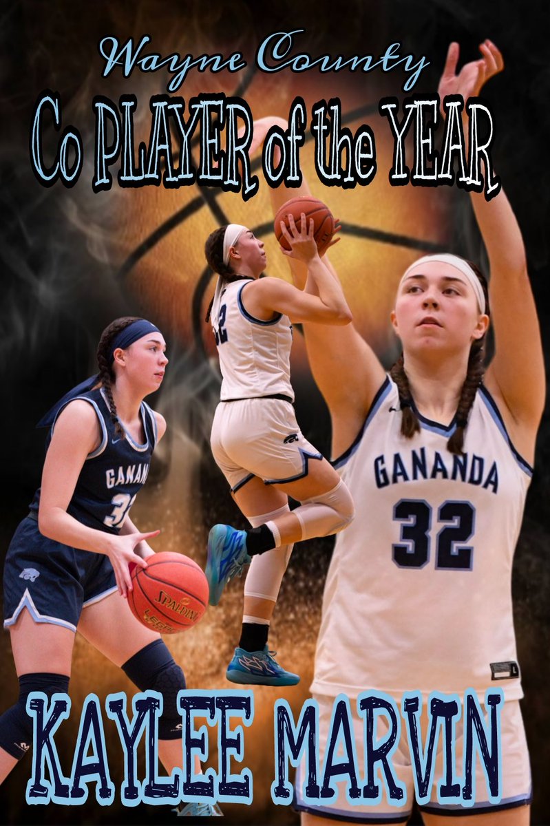 Congratulations to Kaylee Marvin for being named 1st team All County and being Named 2022-2023 Wayne County Co-Player of the Year! <a href="/WeAreGananda/">Gananda Schools</a> <a href="/GHSAthletics1/">GanandaBluePanthers</a> <a href="/PrimetimeBall_/">Primetime585⭕️</a>