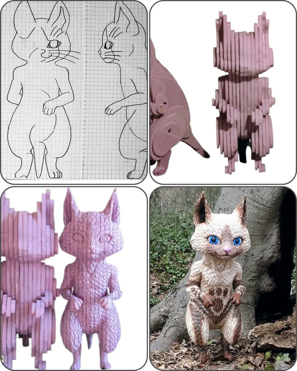 thecraftlocust's tweet photo. I'll never forget what this #palico meant for me. Between the colors and patterns, it has led to many more pals. It was a wonderful adventure.
.
#MonsterHunter #モンハン #art #xpspeditions #insulationfoam #insulationinspiration #carving #capcom https://t.co/vbuxLPUK9Z