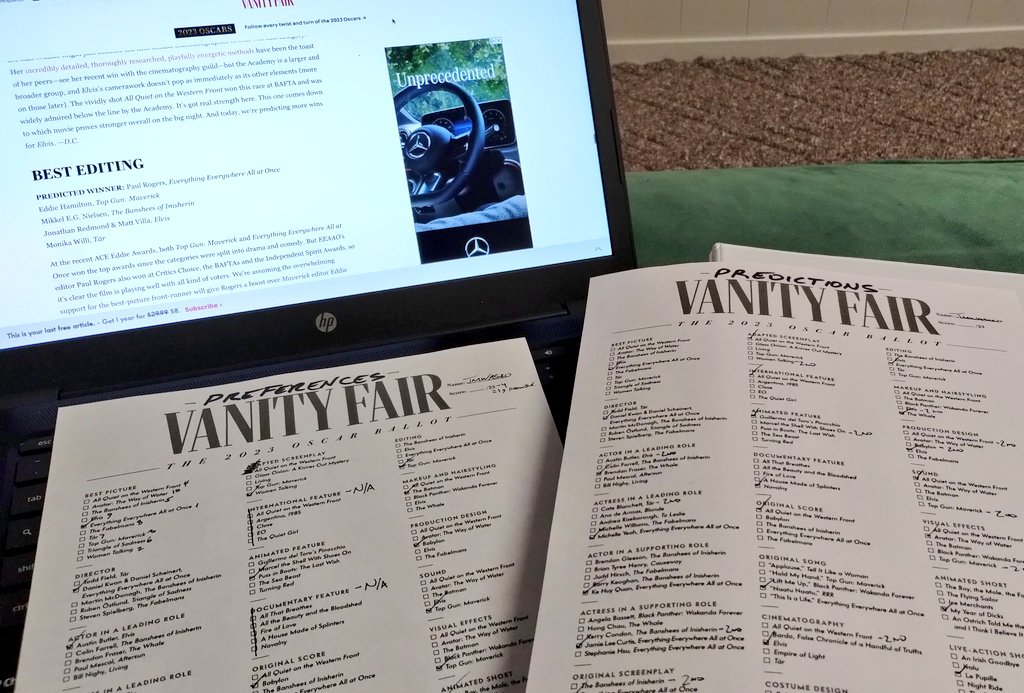 It was a bit of a rush, but I'm all set thanks to some last minute help from <a href="/VanityFair/">VANITY FAIR</a> &amp; Little Gold Men! #Oscars #AcademyAwards