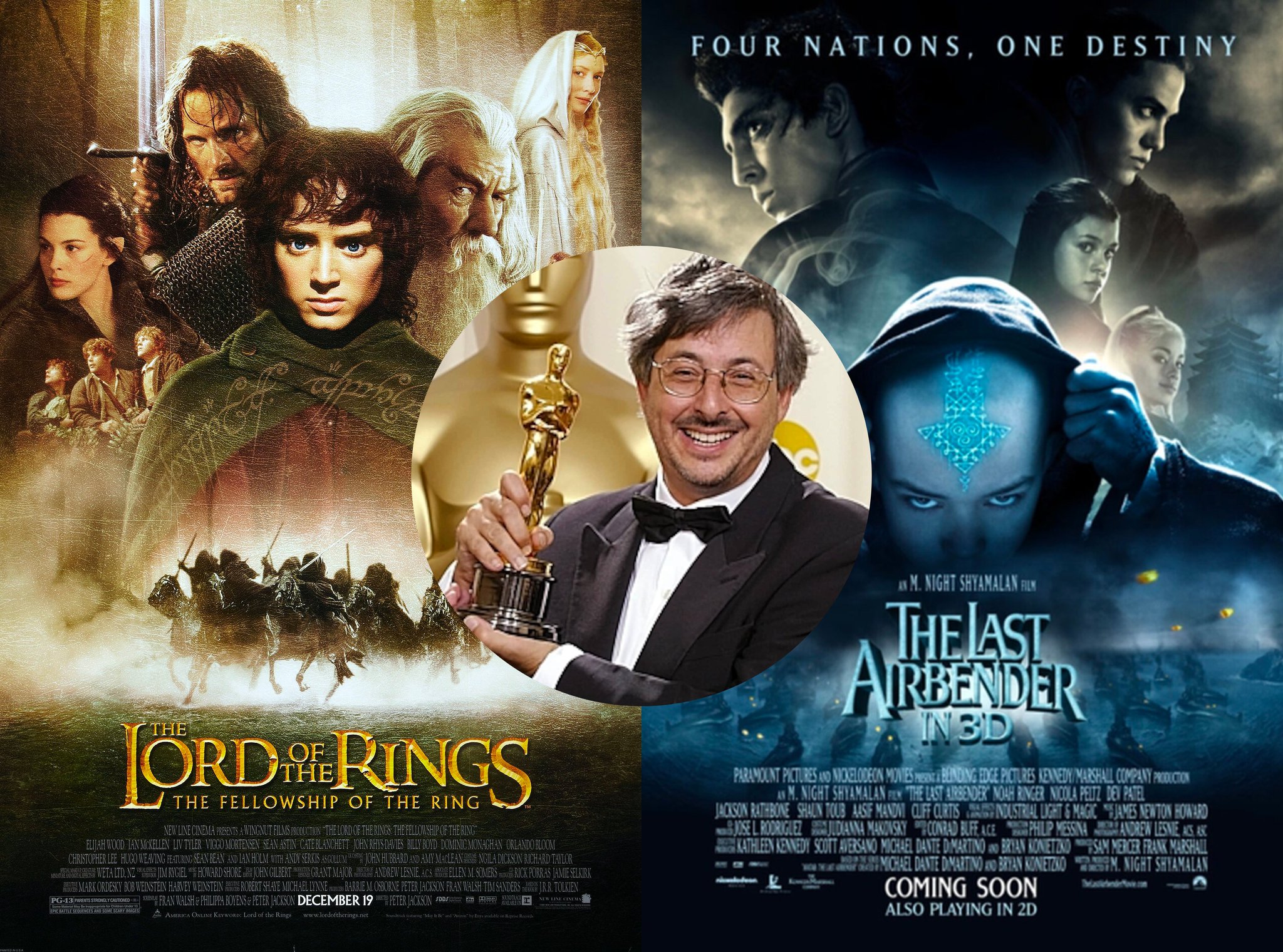 Andrew Lesnie with Oscar for achievement in cinematography for The Lord of the  Rings: The Fellowship of the Ring, at the 74th Annual Academy Awards at the  Kodak Theatre in Hollywood Sunday