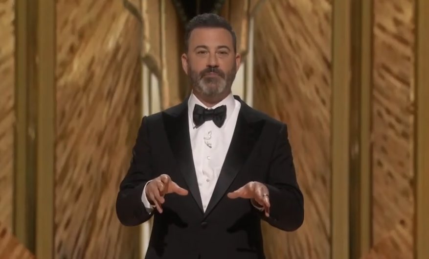 PopBase's tweet photo. #Oscars host Jimmy Kimmel comments on the Oscar slap from last year:

“If anyone in this theater commits an act of violence, you will be awarded for Best Actor and permitted a 19-minute speech.” https://t.co/KK6adMCmoF