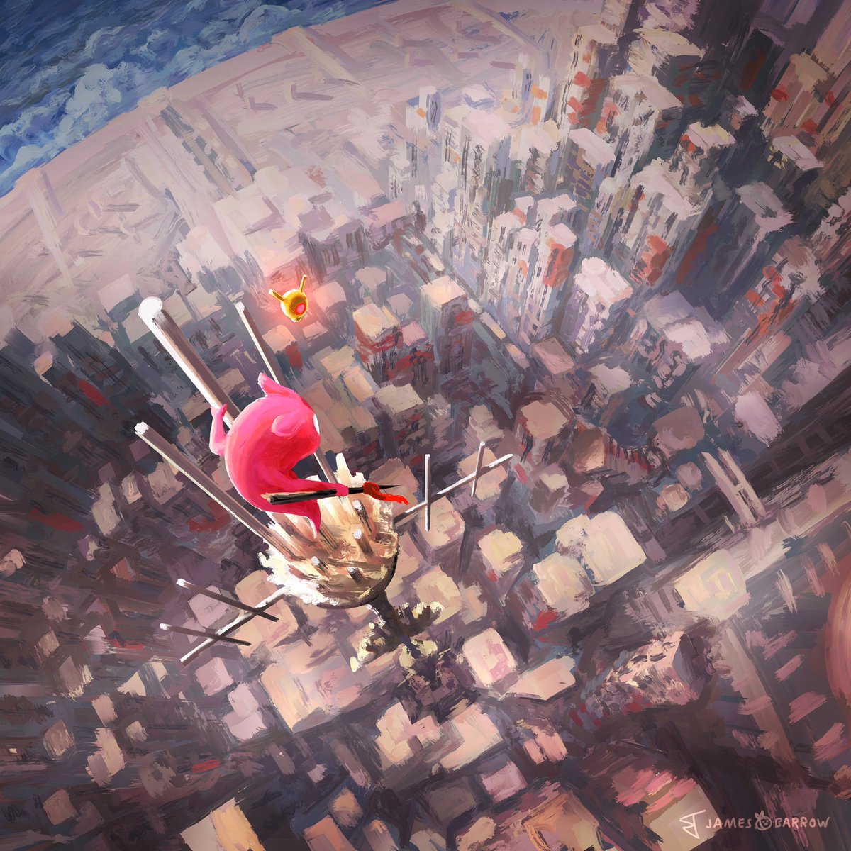 #rwartmonth 2023 - Day 12: Metropolis
Determined slugcat, be careful not to fall from the lofty heights you reach.
#rainworld
