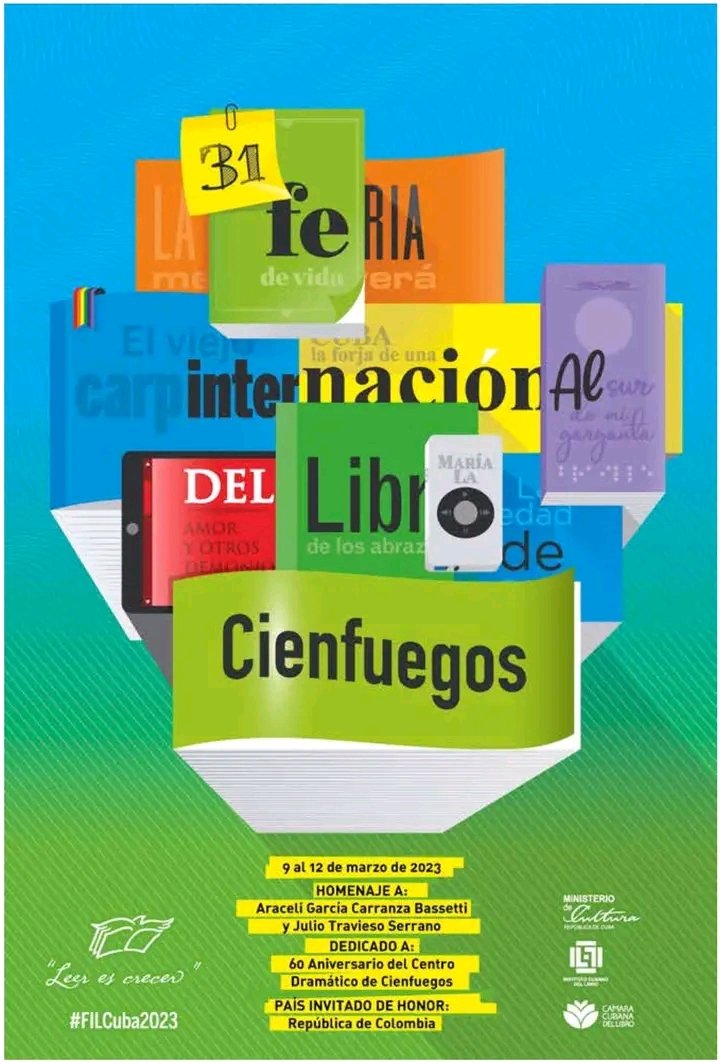 FernandezMaryde's tweet photo. Con un domingo de colores 🌈 concluyó la #FeriaDelLibro en #Cienfuegos. Un fin de semana cargado de libros, arte, poesía, música de la buena, payasos, baile, mar y amor 🥰 🎵 Libro Cienfuegos #MejorEsPosible #YoVotoEl26 Cultura Cienfuegos https://t.co/hsDNZWIFTN