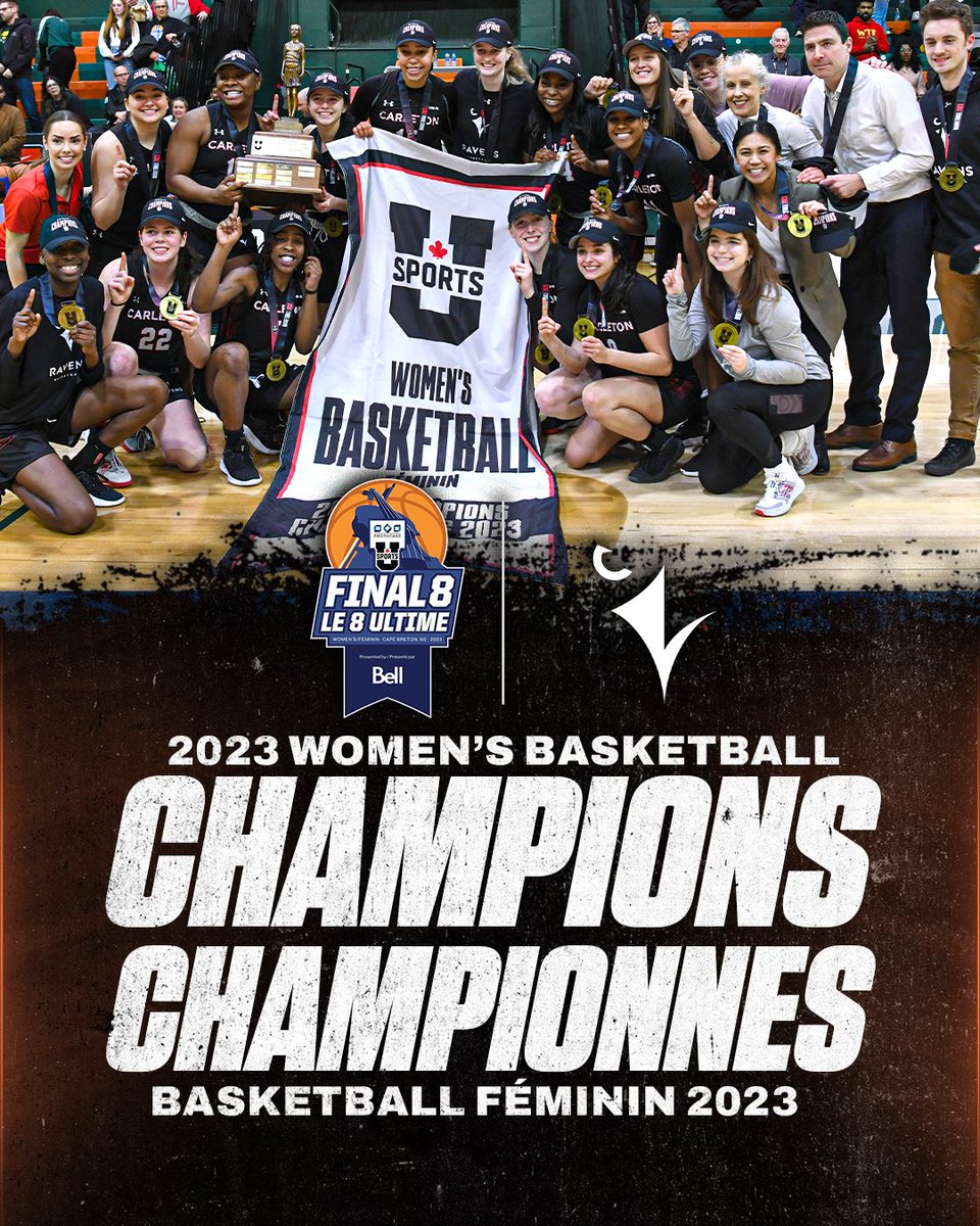 🏀🏆 The <a href="/CURavens/">Carleton Ravens</a> are your 2023 U SPORTS Women’s Basketball Final 8 Champions! This is Carleton's second banner in program history!

🥇 <a href="/CURavens/">Carleton Ravens</a>
🥈 <a href="/queensgaels/">Queen's Gaels</a> 
🥉 <a href="/BearsandPandas/">UAlberta Golden Bears & Pandas</a>

#ChaseTheGlory | #ViserHaut