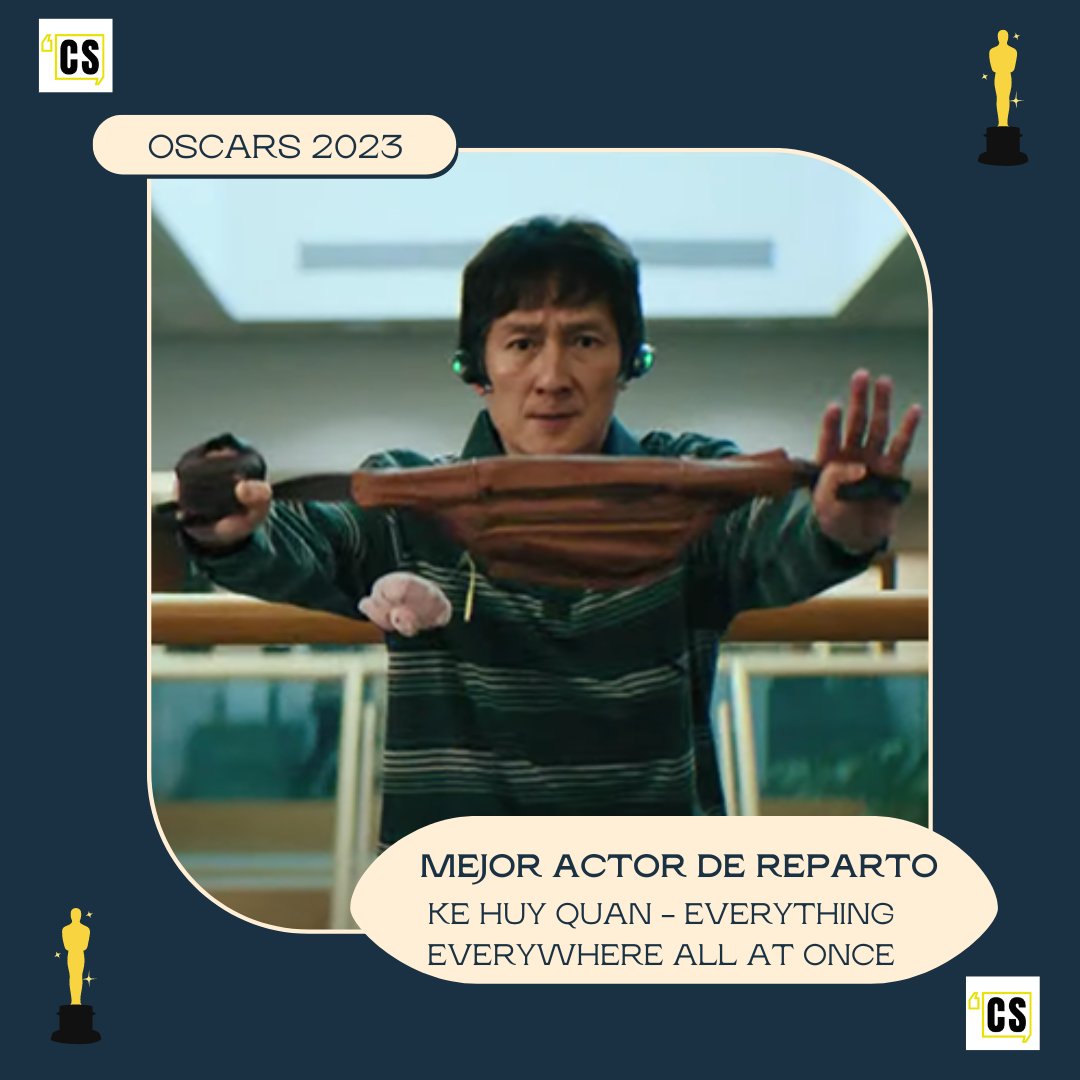 cinefiloserial's tweet photo. #Oscars Mejor Actor de Reparto para #KeHuyQuan por #EverythingEverywhereAllAtOnce https://t.co/FQNc5ezqeQ