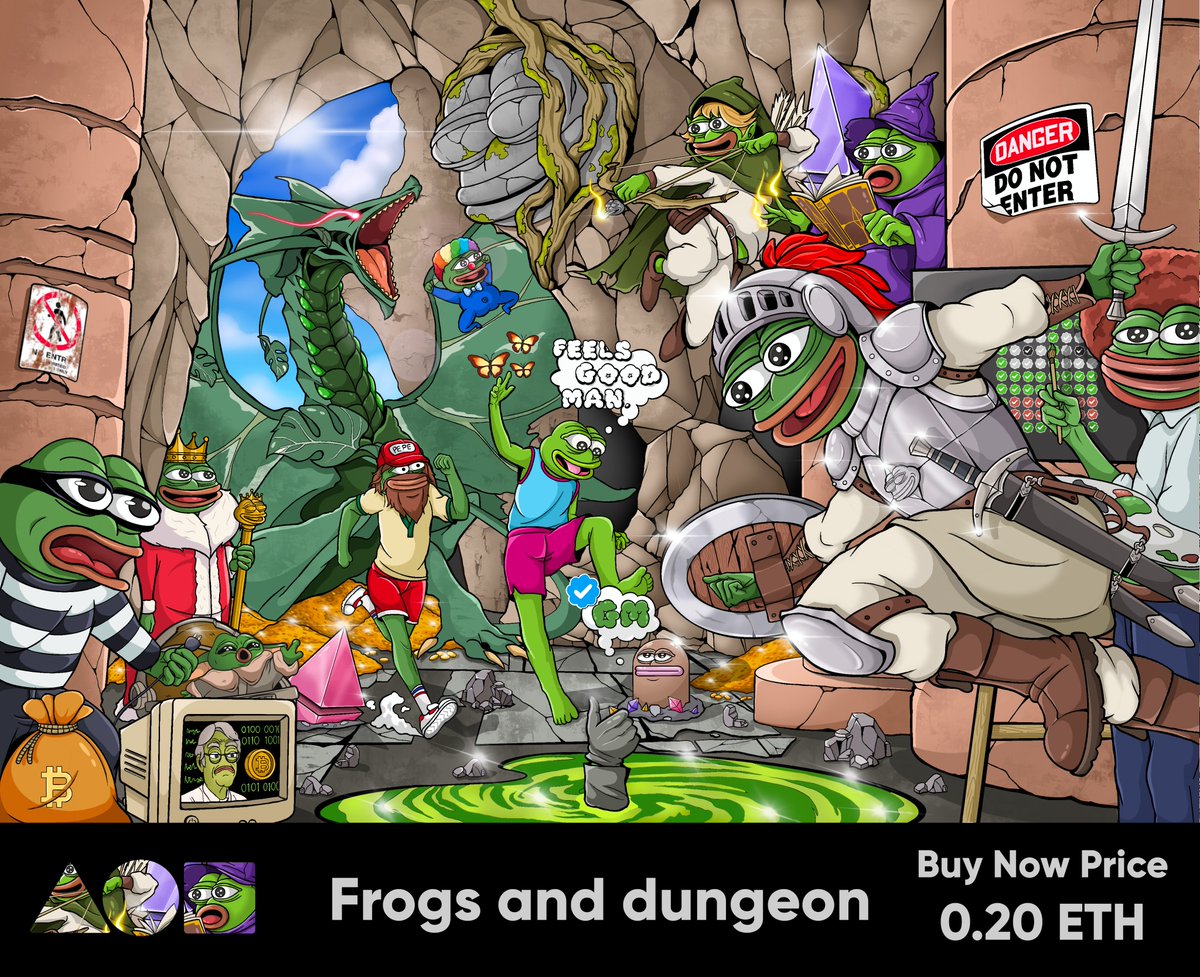 Frogs and dungeon 🐸🔥
for sale on <a href="/foundation/">Foundation 🌐</a>
 👇👇
foundation.app/@M3021998/p3p3…

#pepe #pepethefrog #PepeFam #pepefrog #PEPEnft #FrogFam #JAGGED