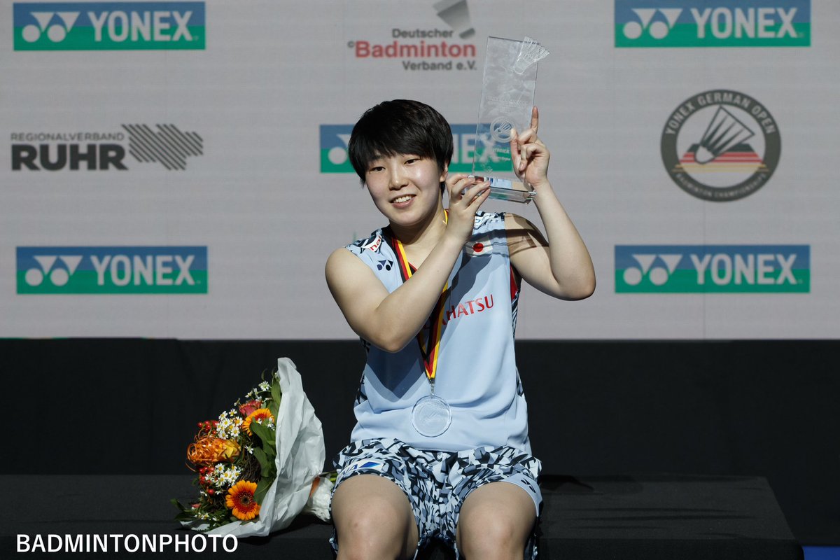 Badminton_BAJ's tweet photo. 【ドイツOP】
昨日決勝戦が行われたドイツオープン🇩🇪
WS #山口茜 選手が優勝㊗️🏆🥇✨✨
WD #シダマツ (志田/松山)ペアも準優勝🥈👏👏
https://t.co/2DDbtZ4nW9
#バドミントン
#BADMINTON
#BIRDJAPAN https://t.co/a6mZQhb0uM
