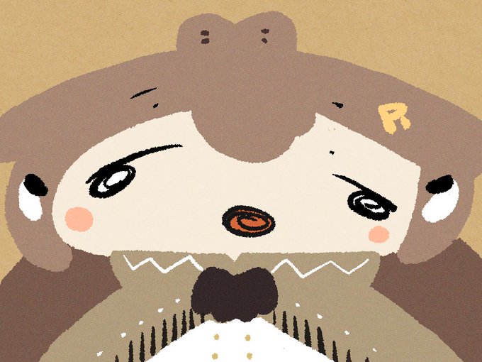 「brown capelet hair ornament」 illustration images(Latest)