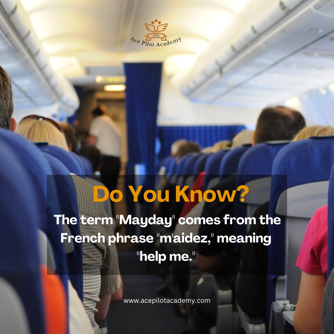AcePilotAcademy's tweet photo. Do you know the story behind the term 'Mayday'? 🤔 It's a French phrase that means 'help me' and has become a crucial part of aviation communication🤩✈✔.
👉 https://t.co/GrmNrThqN2
#AviationFacts #AviationFacts #AviationTrivia #DidYouKnowAviation #AviationHistory #FlyFacts https://t.co/B0CebZUaAf