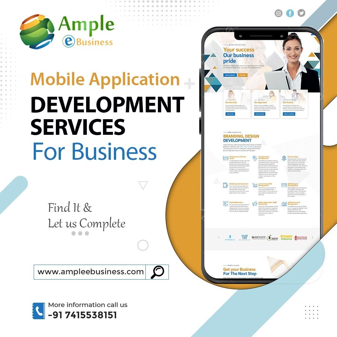 ampleebusiness's tweet photo. Is your business in need of a mobile application? Our team specializes in mobile application development services that can help take your business to the next level. From design to development, we've got you covered. Contact us today to learn more: https://t.co/Xg6V4QSv1L https://t.co/AzvA6ANDEe
