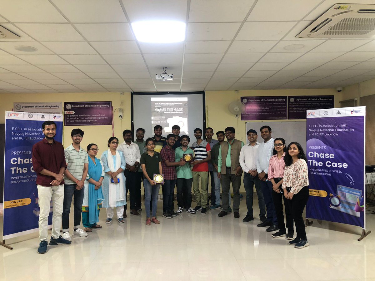 NNFIET's tweet image. Felicitation by Director &amp;amp; Team of Navyug Navachar Foundation @iet_lucknow  to winner &amp;amp; runner-up of CHASE_THE_CASE Final round. Organized by #NNF &amp;amp; #ECell 
 Winner #Team_Hellfire
#Runner_UP #Team_NK
@AKTU_Lucknow @ErAshishSPatel @InnovationHubUP @startupindia @UPStartuppolicy