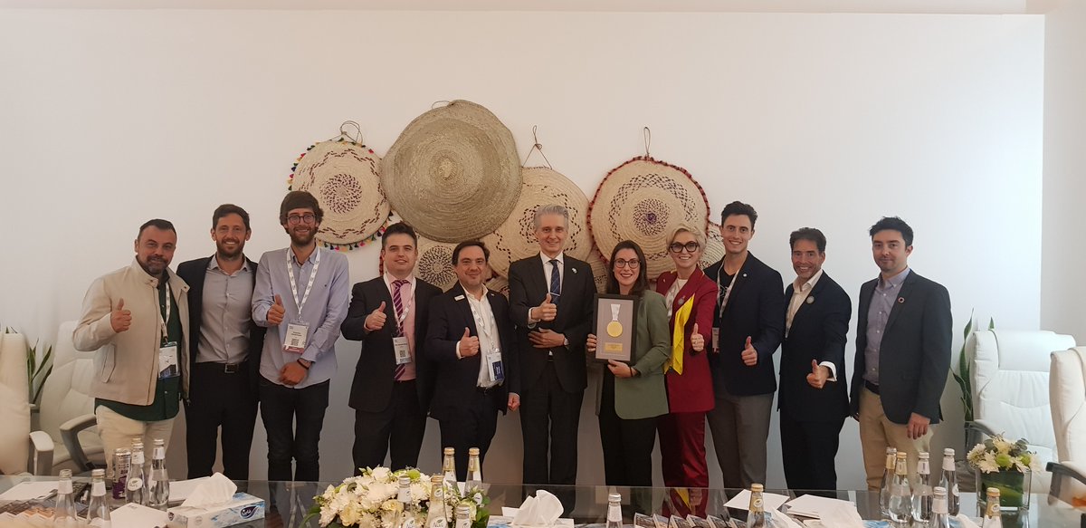 SPAINinKSA's tweet photo. The General Authority for SMEs “Monshaat” sponsored the finals of the Entrepreneurship World Cup competition. Six Spanish teams scale heights: five from Andalucia and one from Madrid. #Genengine wins; #Checktobuild, #Dsruptive, #Genaq, #Vestigia and #Medicsen among finalists. https://t.co/RzOqDL7ptf