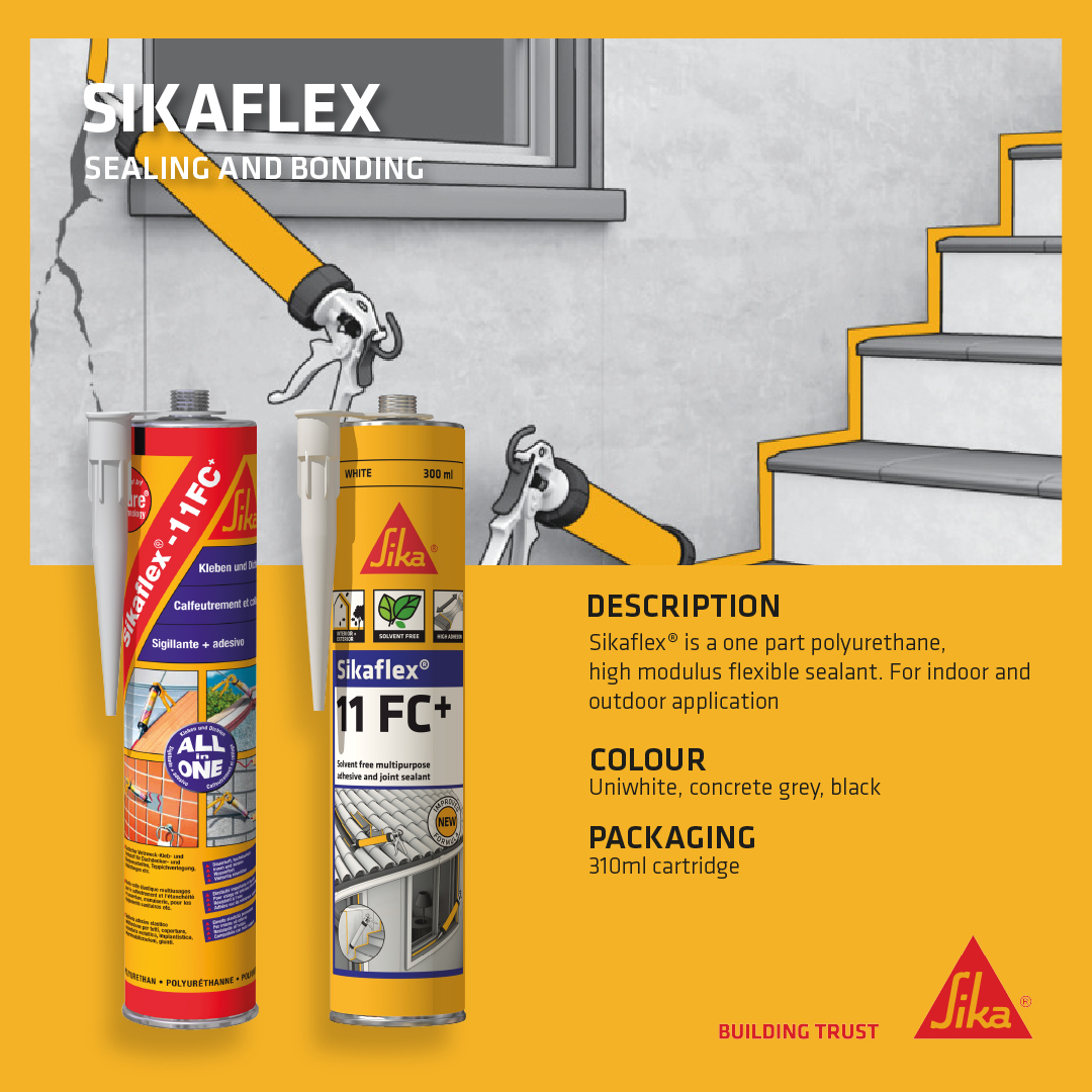 Sika_LB's tweet photo. Sikaflex® is the best sealant for indoor and outdoor application.
.
.
.
#Sika #WeAreSika #BeyondTheExpected   #Construction #BuildingTrust #BuildingMaterials #SikaSolutions #Waterproofing #Roofing #Flooring #Refurbishment #Concrete #Cement https://t.co/4tvb3a8LFS