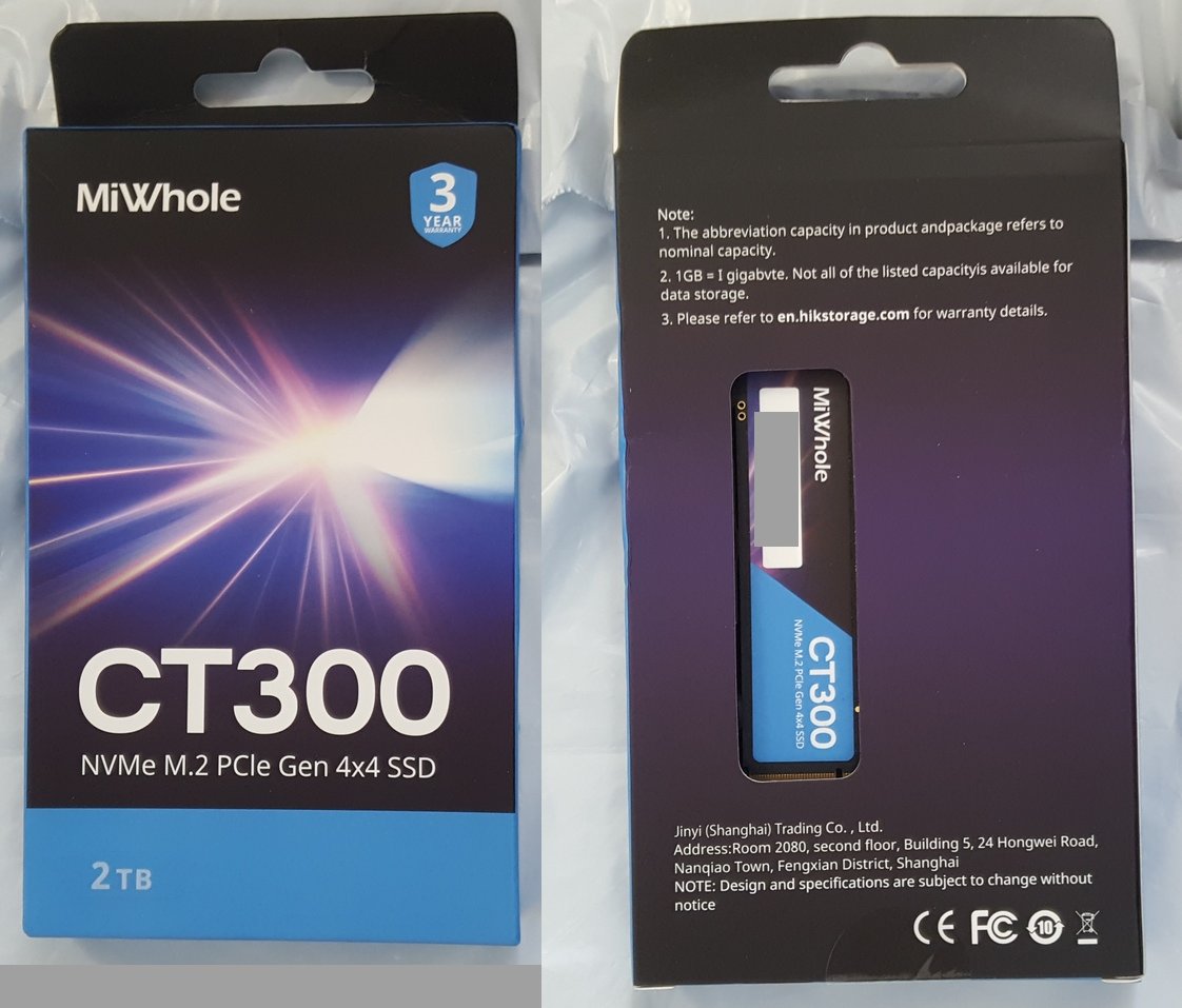 _8xKiSix8_'s tweet photo. miwhole CT300 NVMe SSDとどく!
見ただけだとキャッシュなしの
MAP1602A YMTC232L TLC
hiksemiとチップは同じか?
あとはファームでの動作次第だだぜ!
#Aliexpress
#SSD
#hiksemi
#miwhole
#SUNEAST
#jnh https://t.co/oTmMKGAhNx