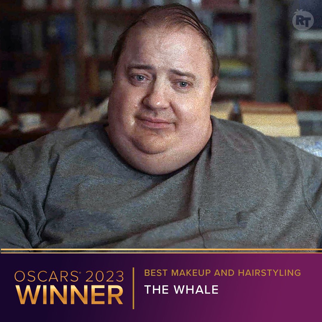 Adgang markør fyrværkeri Rotten Tomatoes on Twitter: "Congratulations to #TheWhale for winning Best  Makeup and Hairstyling at the #Oscars: https://t.co/bznAYTQbgk  https://t.co/UhT7Ejj0mt" / Twitter