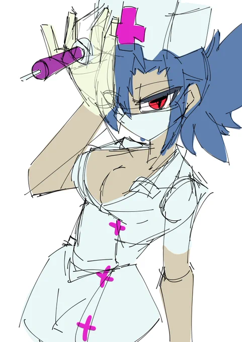 次のラフ案。2枚目を描きまっせ滅多に描いてなかったから久々に描いたろかって 