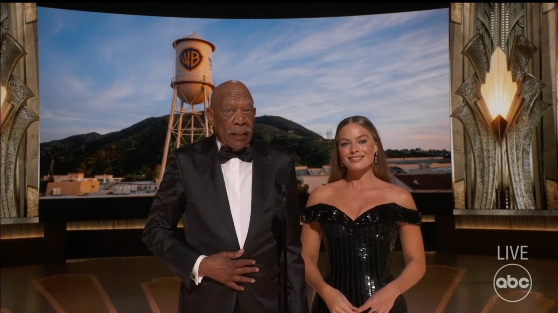 Film Updates on Twitter Freeman and Margot Robbie presenting