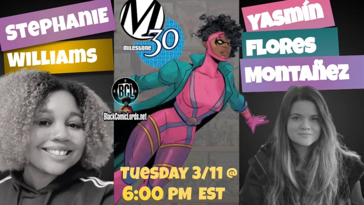 blackcomiclords's tweet photo. Next on our #BlackComicCreators series, BCL interviews writer @Steph_I_Will and artist @yasfmart to talk about their story, #IconForever in the #Milestone30th Anniversary Special.
@DakotaUniverse
@DCOfficial #IconAndRocket check it out HERE:
https://t.co/Lb9VAtrzsT https://t.co/l2UivuVZOG
