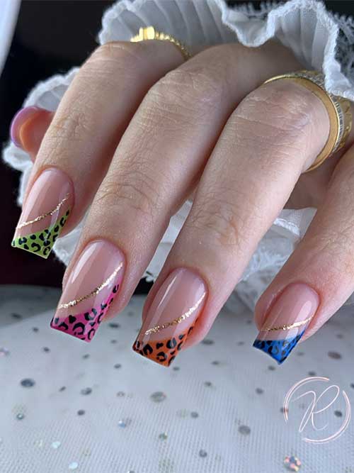 ManicureCute's tweet image. Long Square Shaped Multicolor Diagonal French Cheetah Print Nails with Gold Glitter Decorations
cutemanicure.com/animal-print-n…
#animalprintnails #leopardnails #unhas #nail #nails #nailart #animalprintnailart