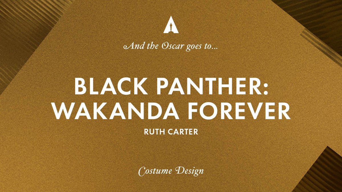 The Academy (@theacademy) on Twitter photo Ruth E. Carter makes history once again! With her second win for Best Costume Design tonight, she is now the first Black woman to win multiple Oscars in any category. <a href="/theblackpanther/">Black Panther</a> #Oscars #Oscars95 Ruth E. Carter makes history once again! With her second win for Best Costume Design tonight, she is now the first Black woman to win multiple Oscars in any category. <a href="/theblackpanther/">Black Panther</a> #Oscars #Oscars95