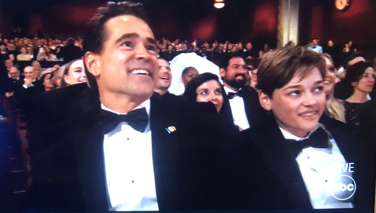 gpirnia's tweet photo. Find someone who looks at you the way Colin Farrell looks at Jenny the donkey. #Oscars #AcademyAwards https://t.co/6iQbhcPzd5