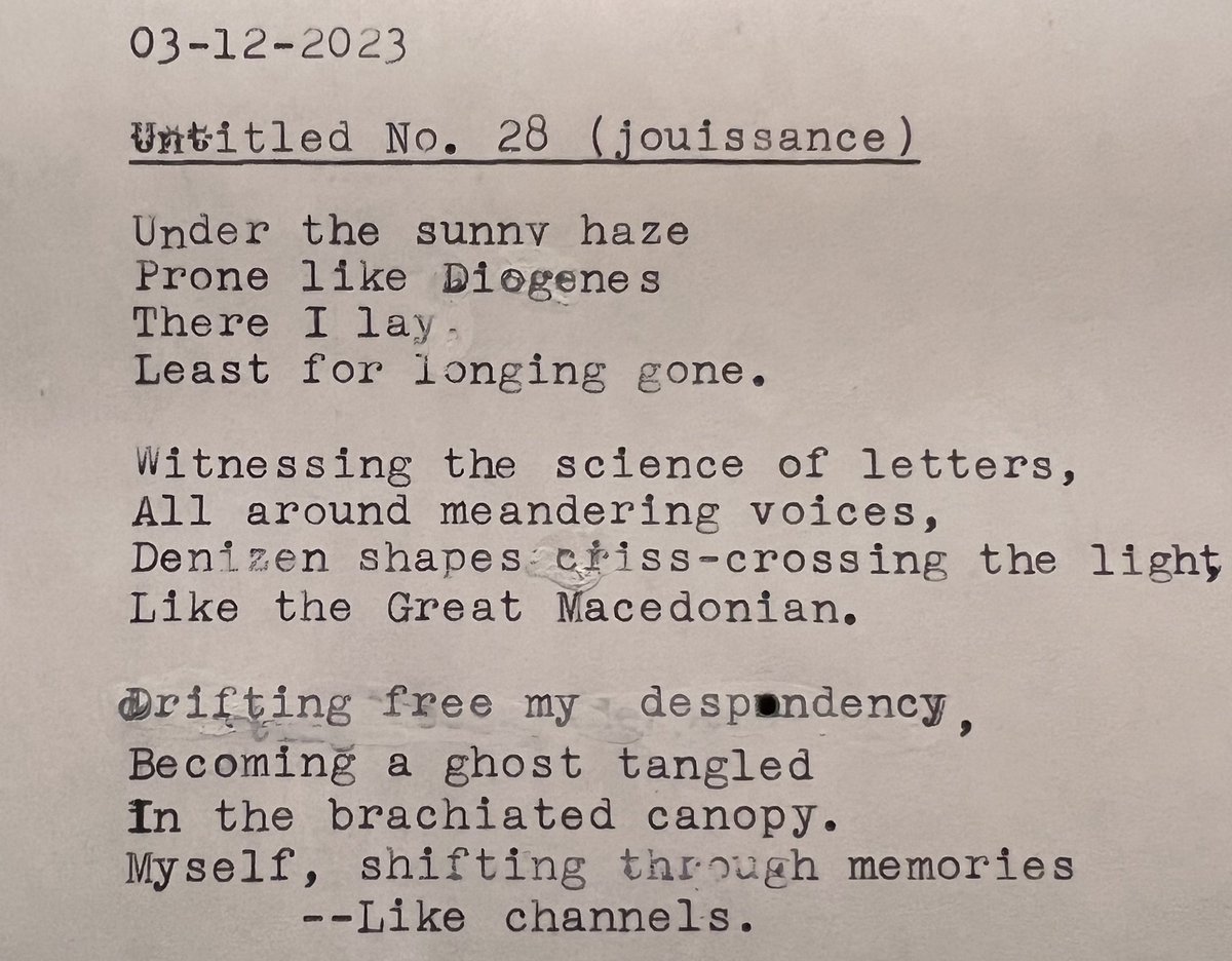 AjayKapadia6's tweet photo. #poem #poetry #typewriter #blockthought https://t.co/OrNb8vk8fP