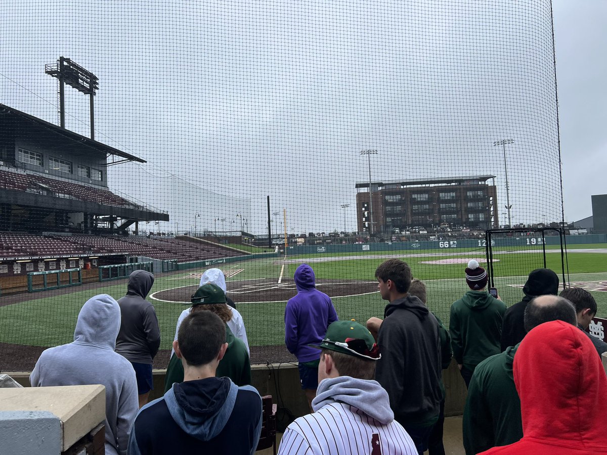 Great day 2 with the guys. Toured the Academic and Baseball facilities at Mississippi State. Followed by a workout in their indoor facility. Off to Biloxi tomorrow.