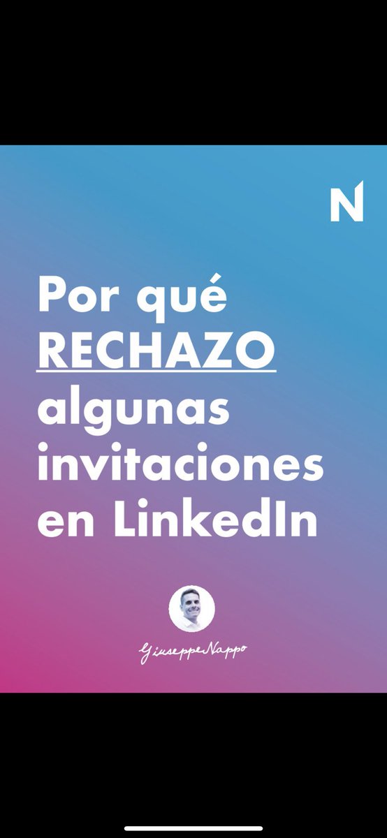 NAPPOnet's tweet photo. Estas son algunas de las razones por las que rechazo una invitación a conectar en @LinkedIn 

👉 https://t.co/xE2bl1GvOO https://t.co/fUR5DsAn9i