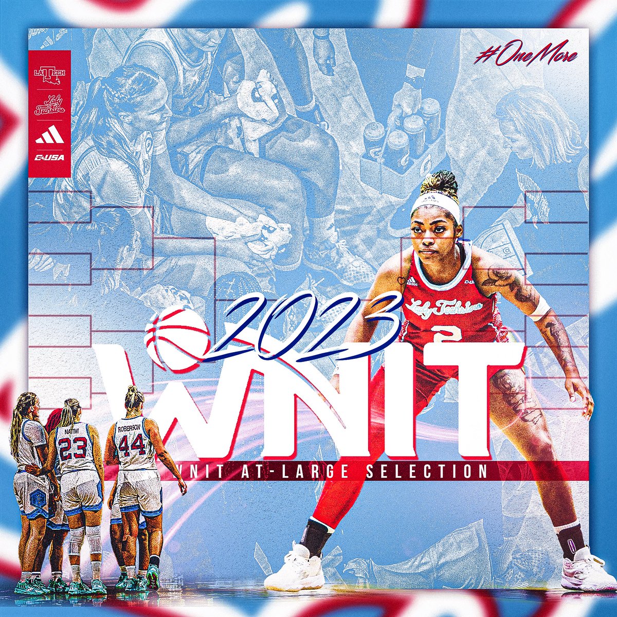 LATechWBB's tweet photo. Not done.

Bracket details announced tomorrow. 

#OneMore | #WNIT https://t.co/aN8r6ELql1