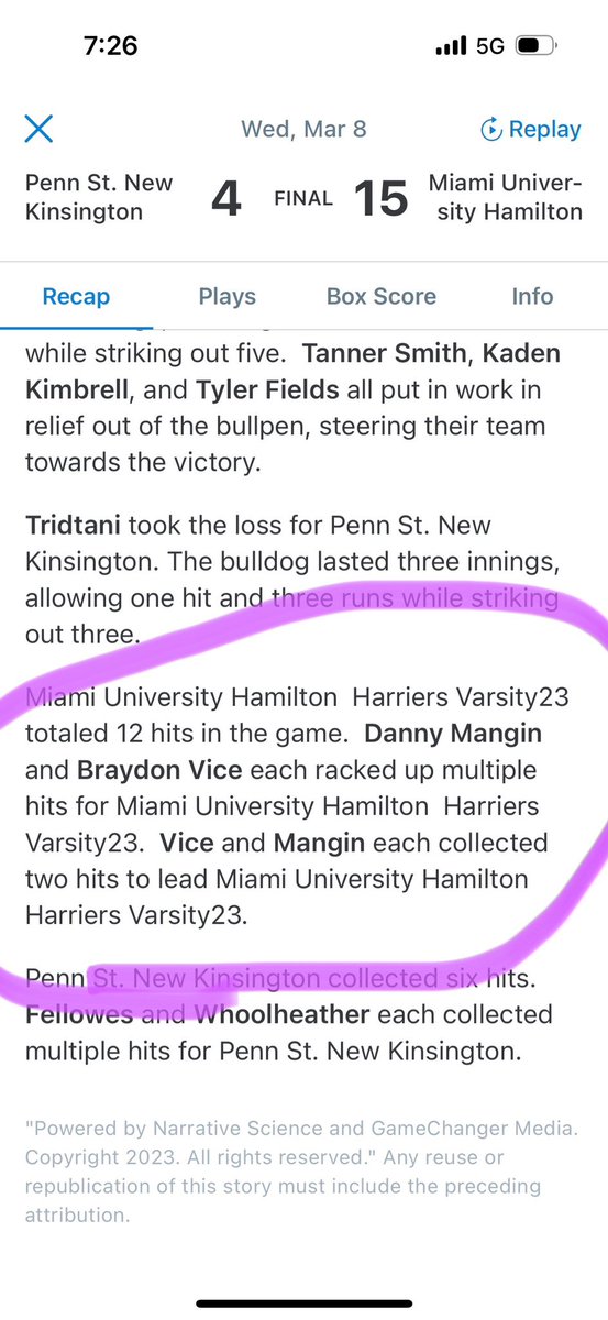 Enjoyed a great wk of <a href="/harrierbaseball/">MUH Baseball</a> w/ <a href="/28Bvice/">Braydon Vice</a> in Vero Beach. Team finishes 7-1 &amp; get to watch B start his 1st collegiate game at catcher &amp; also play a little 2nd base. #prouddad