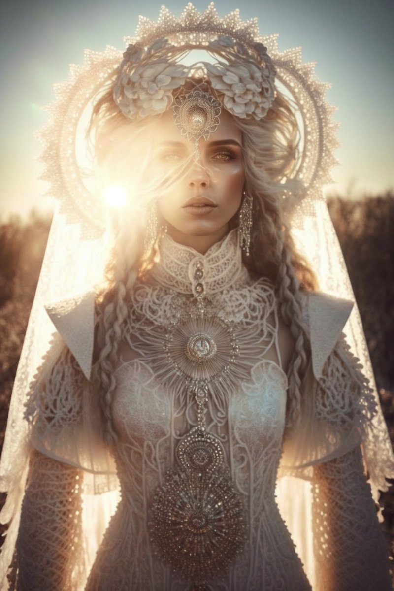 Sun goddess ✨️ 
#goddess 
#lacedress
#bohemianvibes 
#aiphotography