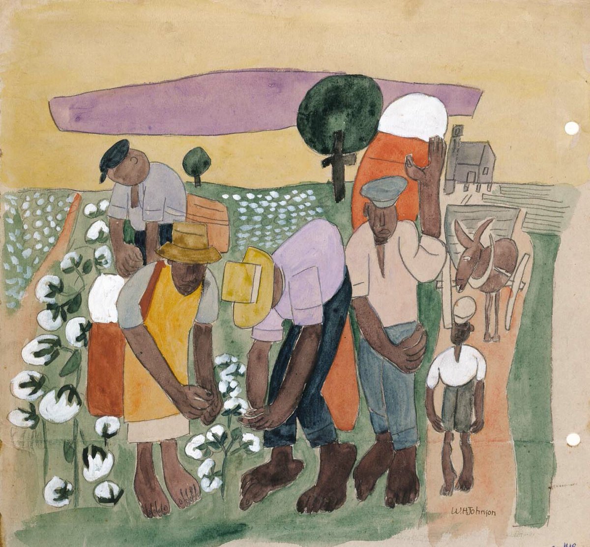 Cotton Pickers, 1940 #expressionism #socialrealism wikiart.org/en/william-h-j…