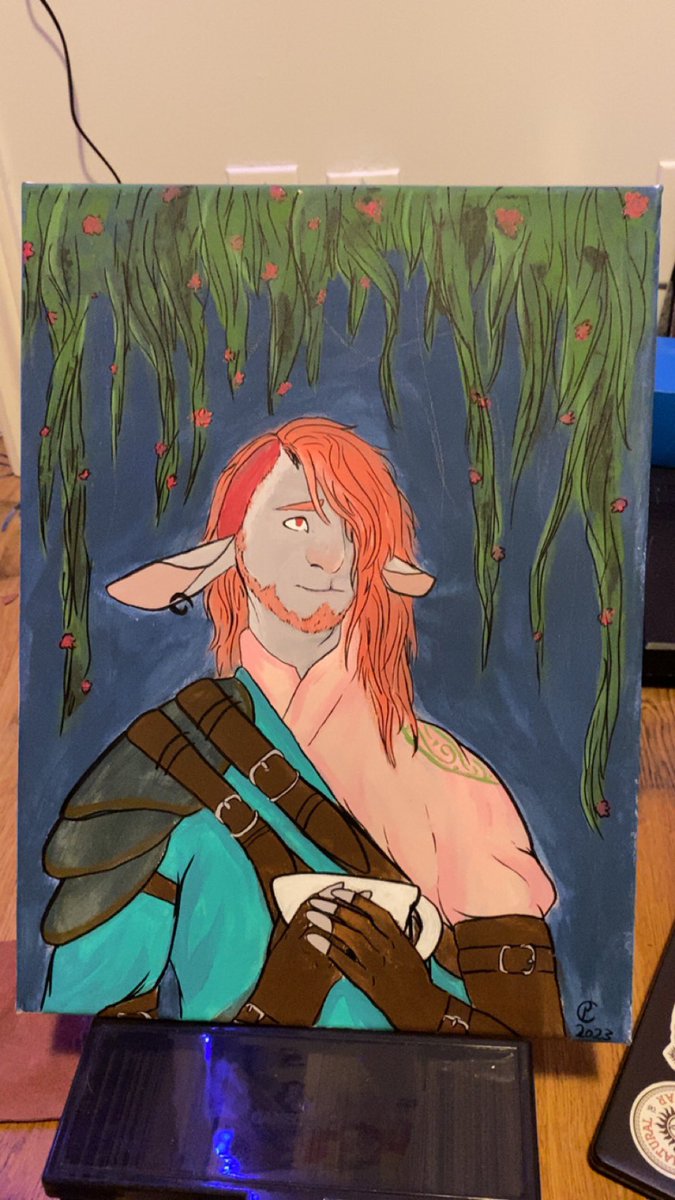 PhanCreations's tweet photo. Tried painting Caduceus, I definitely prefer digital ^^’
#CriticalRoleArt https://t.co/2ZhDvm14AU