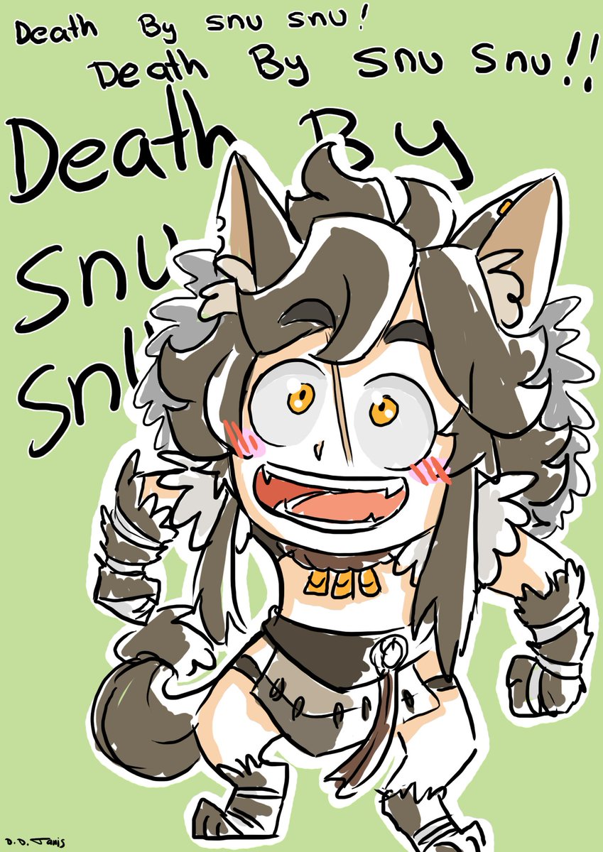 DragonTanis's tweet image. i regret nothing. fanart doodle of @BasilWoof_
 and @bootoober with their body types swaped .
 #Werework  #BooTheART