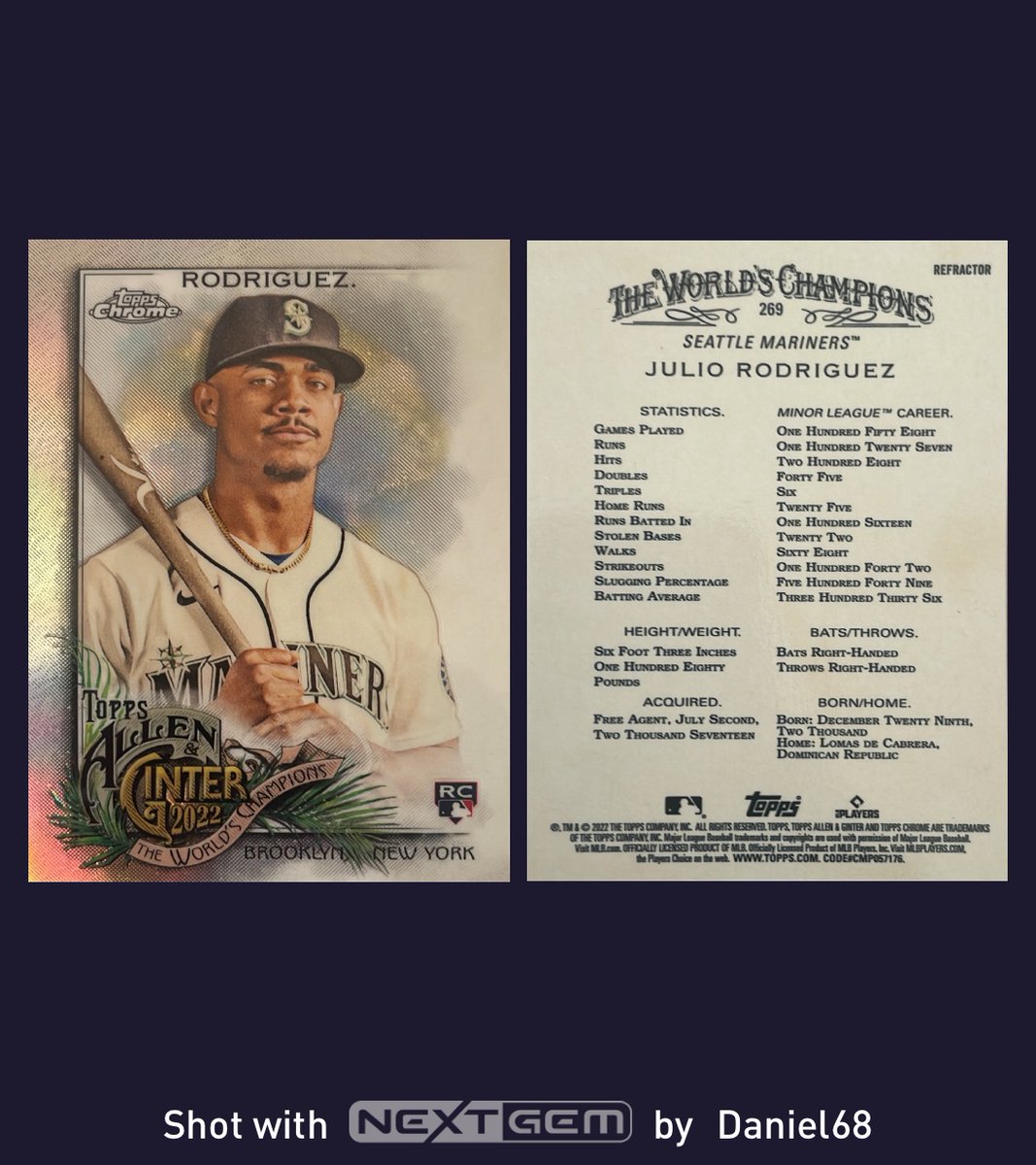 CoachDPorter's tweet image. JULIO RODRIGUEZ ROOKIE CARD 2022 TOPPS ALLEN &amp;amp; GINTER CHROME REFRACTOR

#JulioRodriguezRookieCard #toppsallen&amp;amp;ginterchrome #Refractor

@nextgemapp