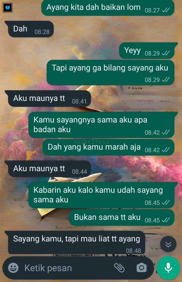 Askrlfess's tweet photo. Dia sebenernya sayang aku ga? :(
[Askrl] https://t.co/VJHxRs8b1X
