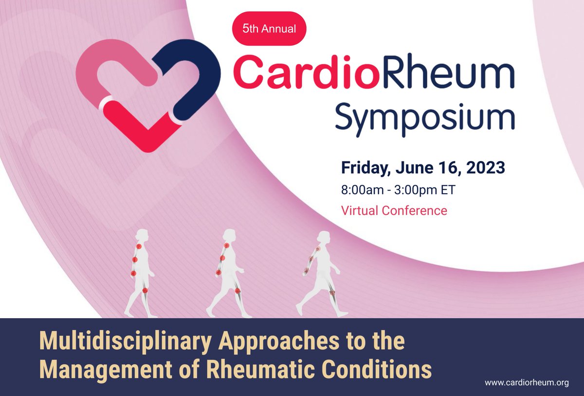 Our 5th symposium is the biggest yet! Featuring 13 speakers with sessions focused on clinical, pharmacological & behavioral approaches to managing CVD 🤍Early bird registration ends May 1 View program + register: cardiorheum.org/symposium #diet #exercise #obesity #arthritis