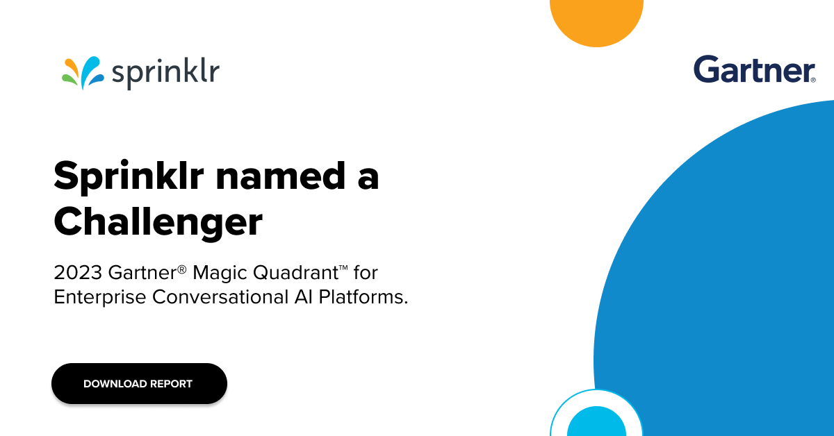 prithsuren's tweet photo. So excited to see Sprinklr named a Challenger in the 2023 @Gartner Magic Quadrant for Enterprise Conversational AI Platforms! We believe this reflects Sprinklr’s clear, pragmatic vision of the future of its conversational AI offering. https://t.co/4h6oIbcerc https://t.co/YMu28Jjnfi