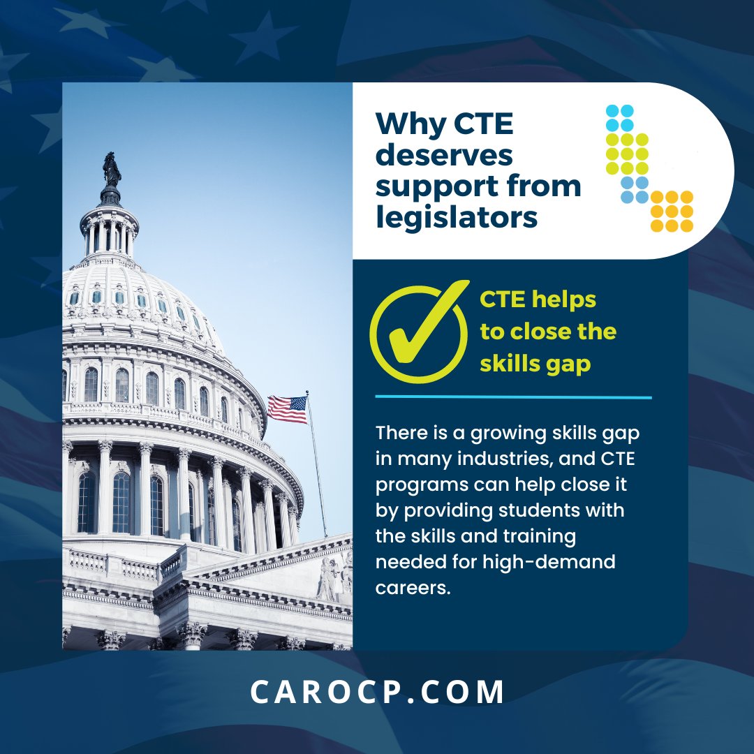 By investing in CTE, legislators can help ensure that their communities have a workforce that is equipped with the skills needed to meet the demands of local industries. This ultimately helps to boost economic growth and prosperity. #CAROCP #CTEinCA