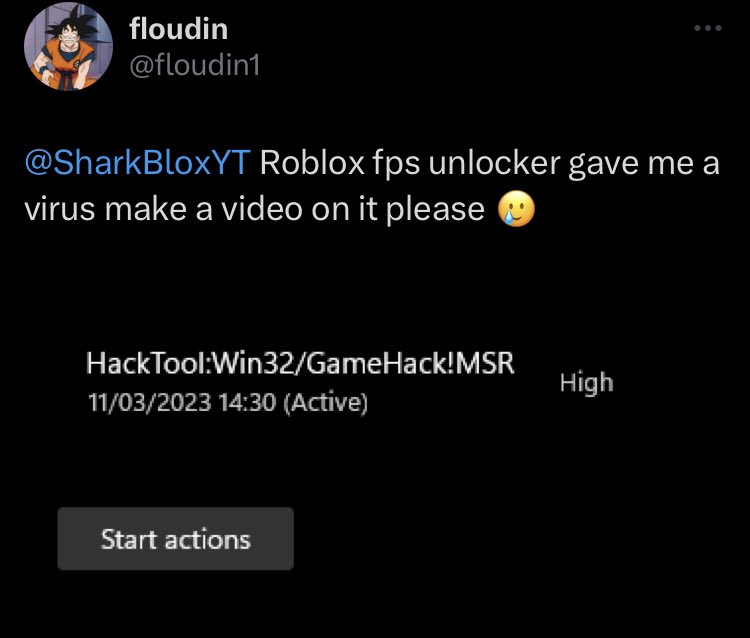 RoGameNews's tweet image. ⚠️ATTENTION⚠️
Many players have reported getting a ¨Virus¨ from ¨ROBLOX FPS UNBLOCKER¨ make sure you have the original one from ¨Github¨ and not a fake.
Credits: @DecentDevYT
#RobloxHack #Hacker #Virus #RobloxDev #FPS #RobloxFPS #RobloxDevs #Roblox