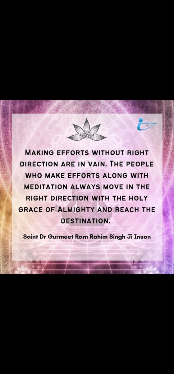 jashanpreet0071's tweet photo. Saint Dr Gurmeet Ram Rahim ji insan says if one really wants peace of mind, meditation is the only tool. It is the only way to stabilize your mind, thought process and achieve positivity.
#KeyToAchievement #KeyToStressManagement #UnlockYourConfidence #KeyToSuccess https://t.co/D1vmeN4au4