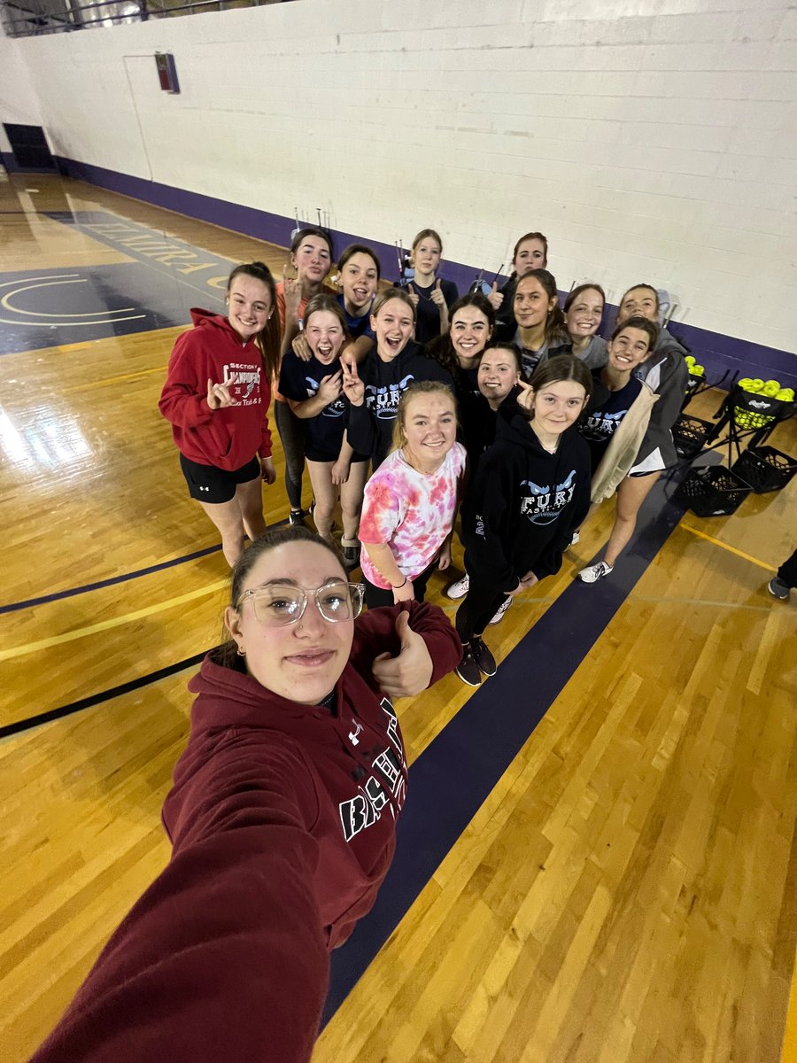 FuryFP18uT's tweet photo. Last session of the winter!! 18u T squad with some French’s 14’s sprinkled in there. Good luck to all of our HS girls this spring!!!! #MOREFUN https://t.co/GbUTokVz9o