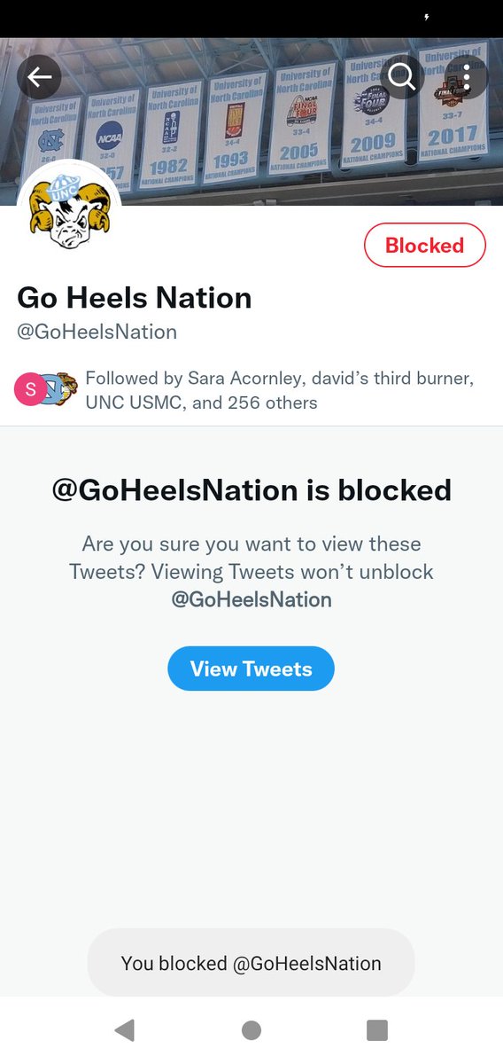 True Tar Heel Fans Need To Block This Dumbass!