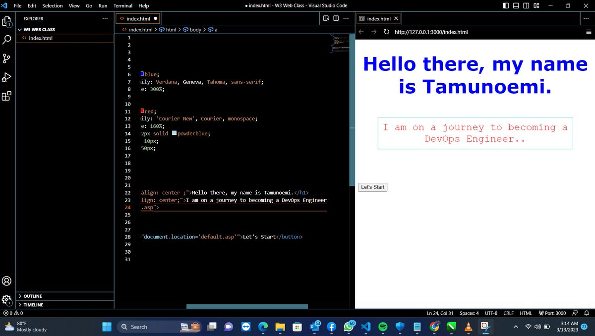 PragmaticTammy's tweet image. I learnt a few HTML & Inline CSS.
#icode #coding #programmer #html #css #web #webdeveloper #FrontEndDeveloper