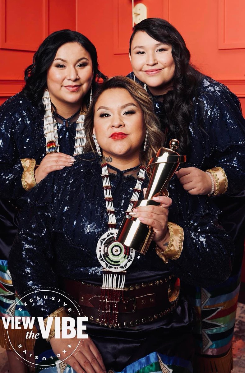 So these amazing ladies won a Juno Award! From Paul First Nation (Cree/Nakota), The Bearhead Sisters- you should hear them sing, they compose their own traditional songs. 
I’ve watched them grow over the past decade as they live not too far from me. So proud!!! Freakin YES!!!