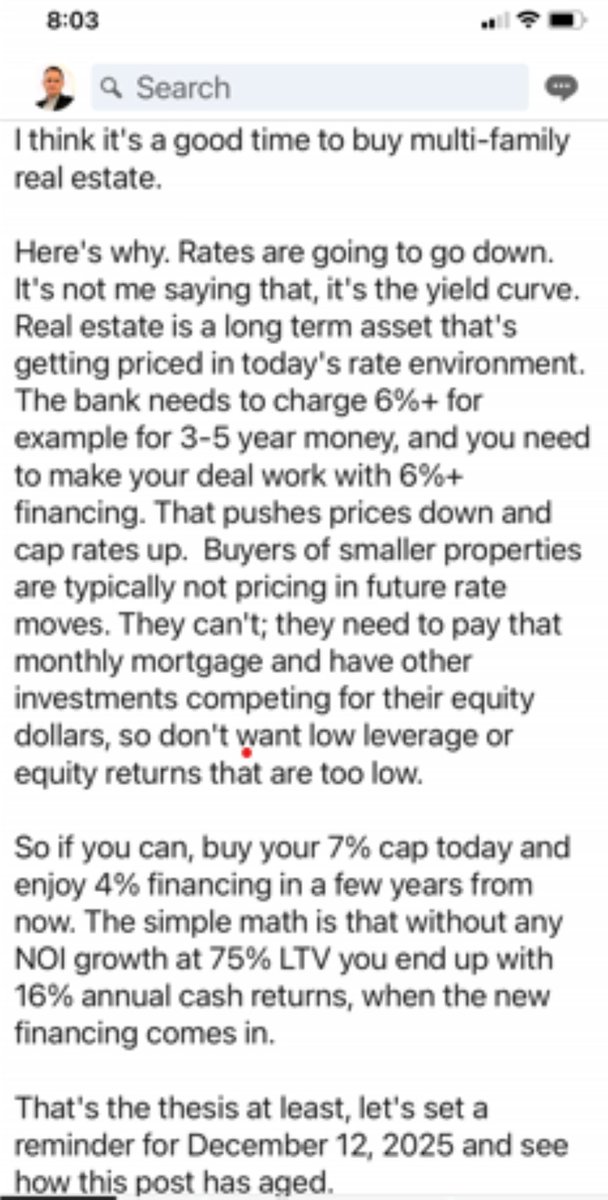 RandyEmersonUS's tweet photo. LETS TALK REAL ESTATE.......Interest rates will eventually go back down for #commercialrealestate to pencil. Deals especially smaller #multifamily portfolios may need to be exited with higher cost of credit. What do you think?
#realestate,#Business, #finance, #multfamily https://t.co/VT2NFov49v