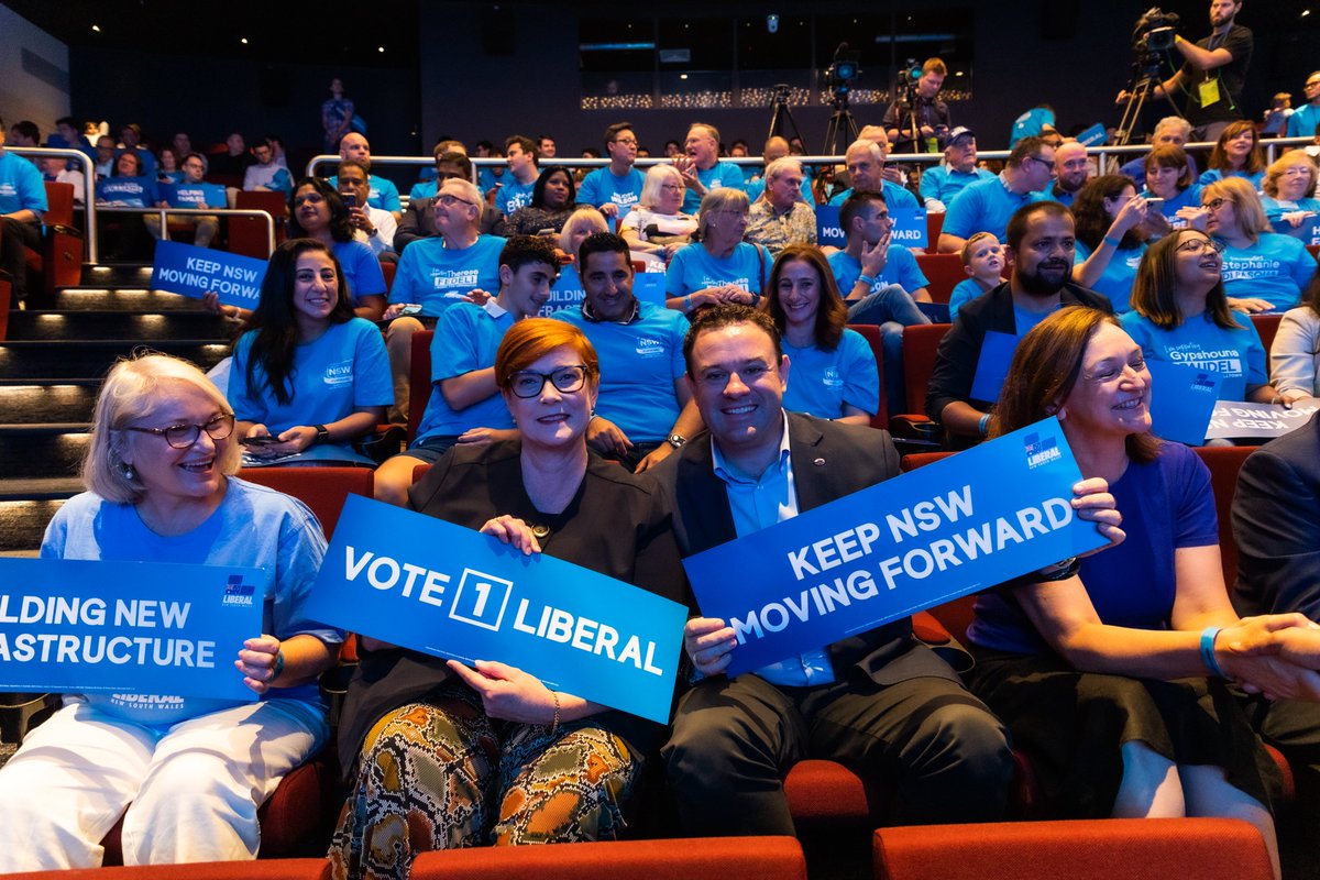 LiberalNSW's tweet photo. Thanks to everyone who joined us at yesterday's #KeepNSWMovingForward Official Campaign Launch. We can do this 🗳️ #nswpol https://t.co/E5ZRmJia9r